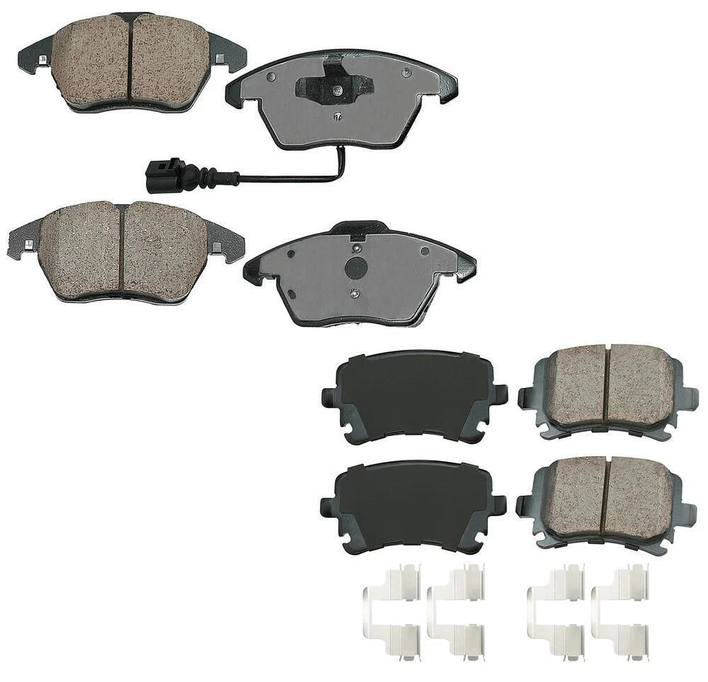 Set of 4 Akebono EURO Ceramic Brake Pads for Audi Volkswagen