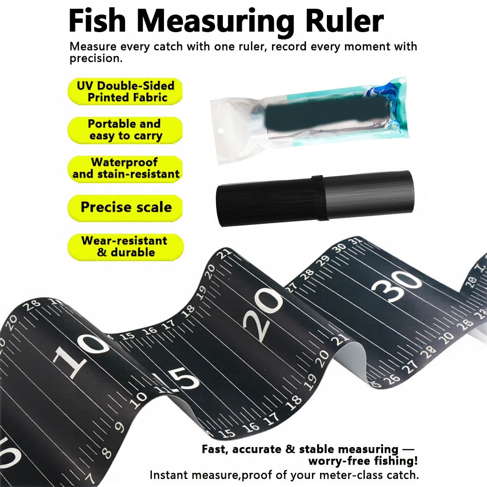 60in Portable UV Printed Waterproof Fish Measuring Tape for Saltwater