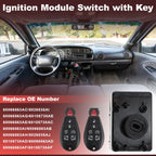 Ignition Module Switch with Key Fob for Ram 1500 2500 3500 (2011–2012) 68105738AF