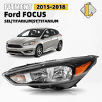 Halogen Headlight with LED DRL for Ford Focus (2015–2018) Left Driver Side
