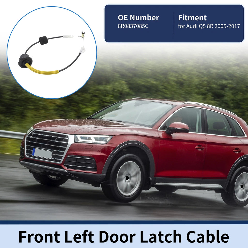 Door Latch Cable No. 8R0837085C for Audi Q5 (2005–2017) Front Left