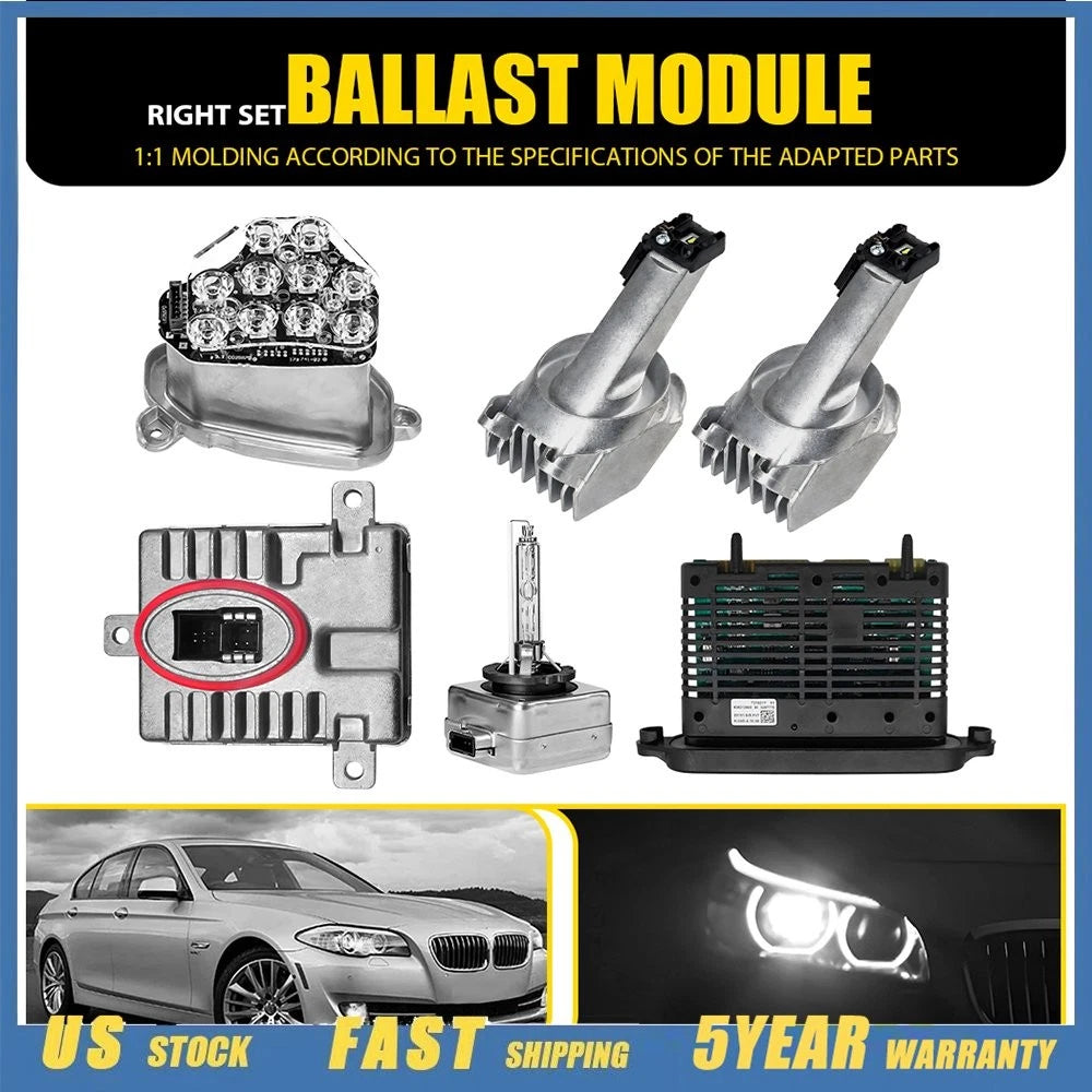 Xenon LED Ballast Bulb Module Kit RH for BMW 5 Series 528i 535i (2011–2013)