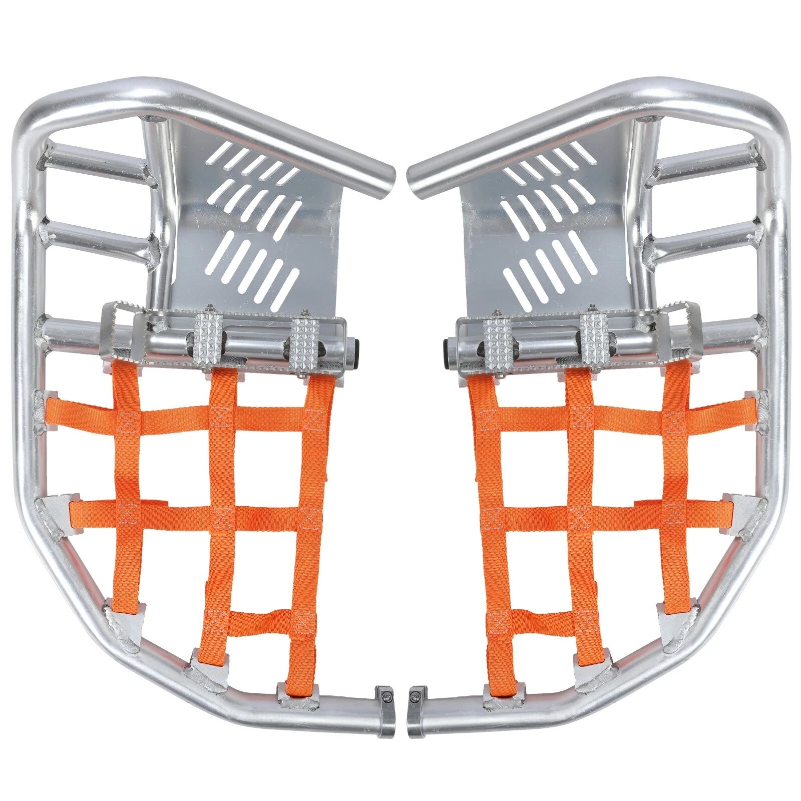 Silver Nerf Bars Peg Heel Guard for Honda TRX 450R 450ER Sportrax (All Years)