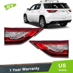 Inner Rear Pair Tail Lights for Chevy Traverse (2018–2021) LED Red