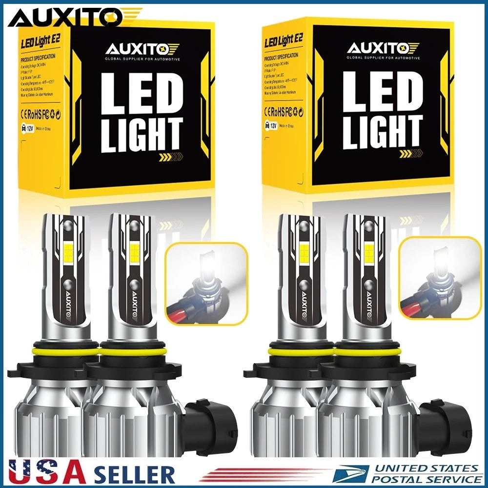 AUXITO 9005 9006 LED Headlight Kit for Combo White 6500K (High Low Beam)