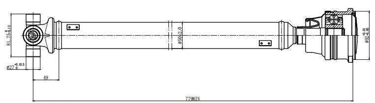 Complete Front Drive Shaft Assembly for Hummer H3 (2010) AWD/4WD