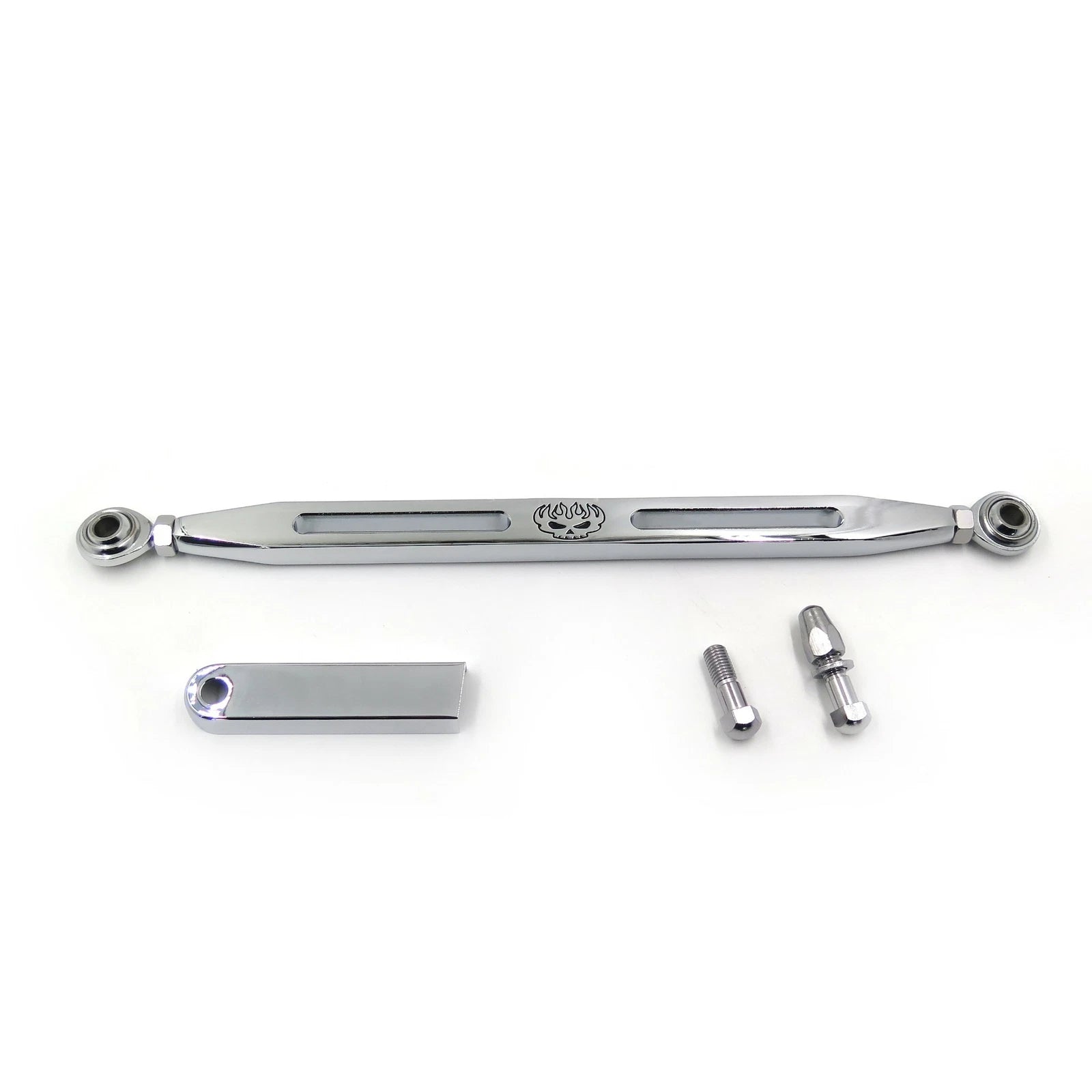 Black Slotted Flame Gear Shift Linkage for Harley Softail, Road King, Electra Glide