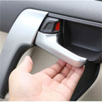 4 x ABS Silver Interior Door Handle Covers for Toyota Land Cruiser Prado (2010-2018)