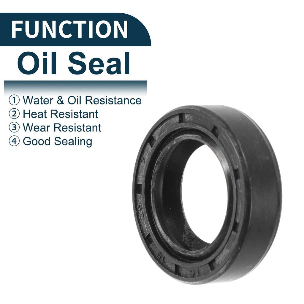 Set of 5 Oil Seal Rotary Shaft Seal NBR Rubber 16x25x7mm