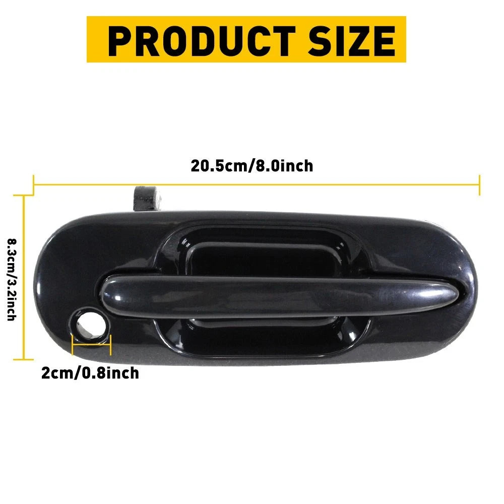 Exterior Door Handle for Honda CR-V (1997–2001) LH Smooth Black Plastic