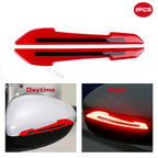 Red Reflective Rearview Mirror Stripe Warning Stickers for Cars (Universal)
