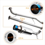 4" Burnt Tip Muffler Catback Exhaust System for Honda Accord F23 (1998–2002)