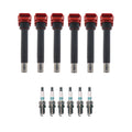 Set of 6 Ignition Coils & Denso Iridium TT Spark Plugs for Audi A6 (2005–2011)