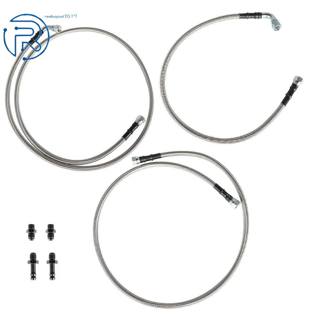 SS Braided Transmission Hoses Lines Kit for Dodge Ram 5.9L (2003–2007)
