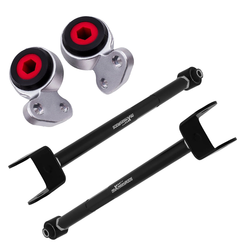 Rear Lower Camber Control Arms + 2x Front Poly Control Arms Bushings for BMW E46