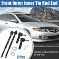 Set of 4 Front Inner Outer Tie Rod Ends ES800030 EV80445 for Chevrolet Pontiac