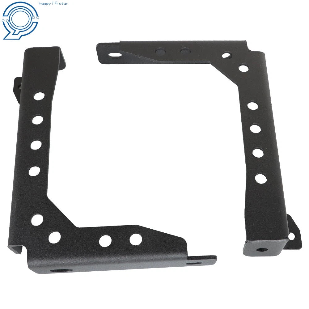 2X Black Steel Bed Stiffener Brackets with Mounting Hardware for Toyota Tacoma (2016–2023)