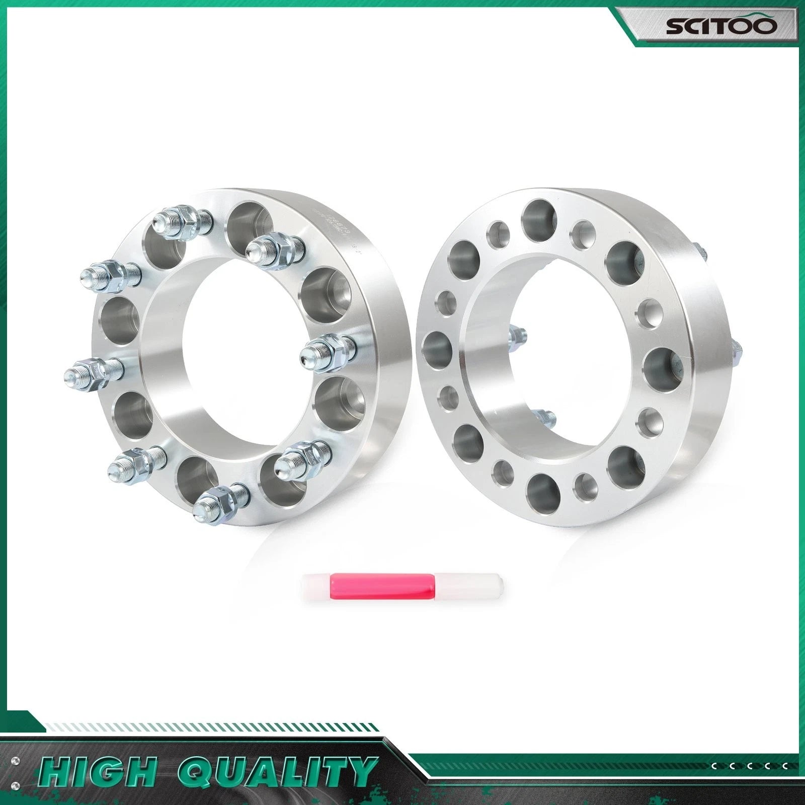 2X 2" Wheel Adapters 8x6.5 to 8x170mm 9/16x18 for Dodge Ram 2500 (1995–2010)