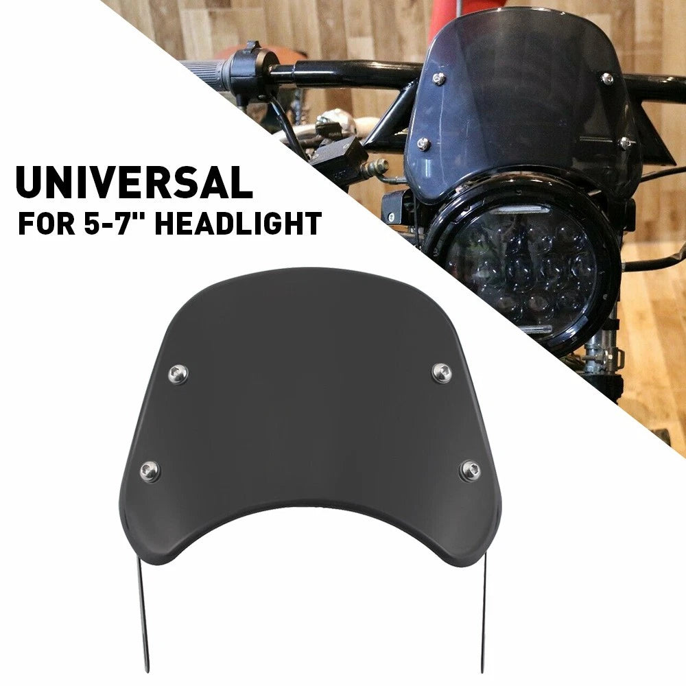 5-7" Motorcycle Headlamp Windshield for Various Models 