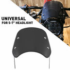 5-7" Motorcycle Headlamp Windshield for Various Models 