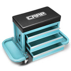 Adjustable 2-in-1 Rolling Mechanics Tool Seat for Universal Use (350lbs Capacity)