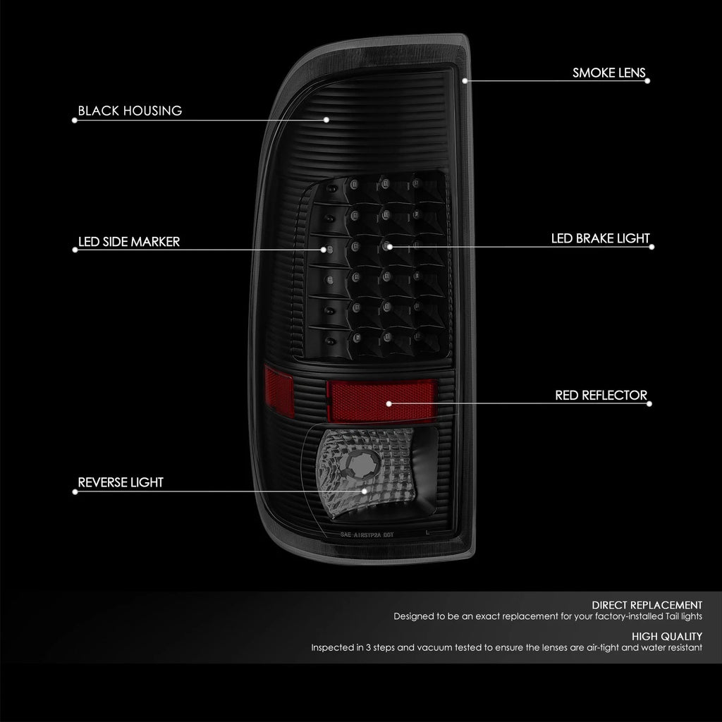LED Tail Brake Light Lamp Set for Ford F250 F350 Super Duty (2008–2016)