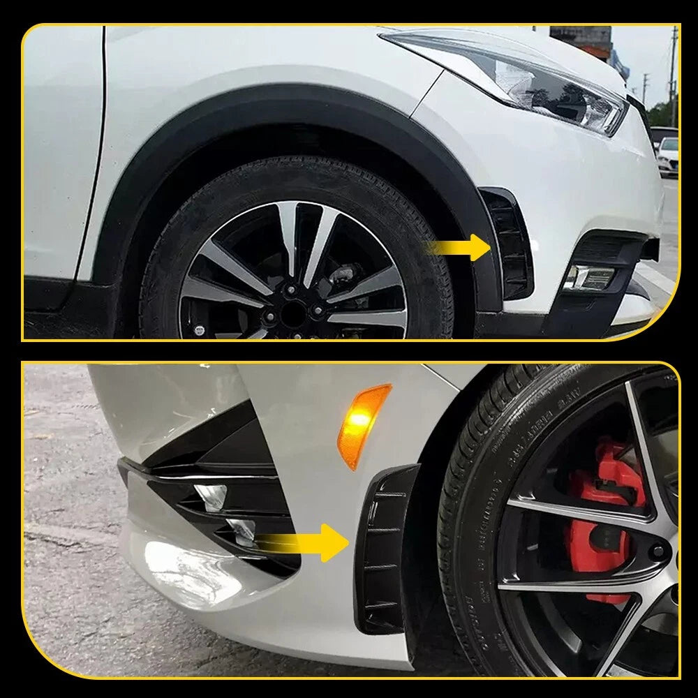 2X Black Side Fender Air Vents for Universal Fit (Car Accessories)