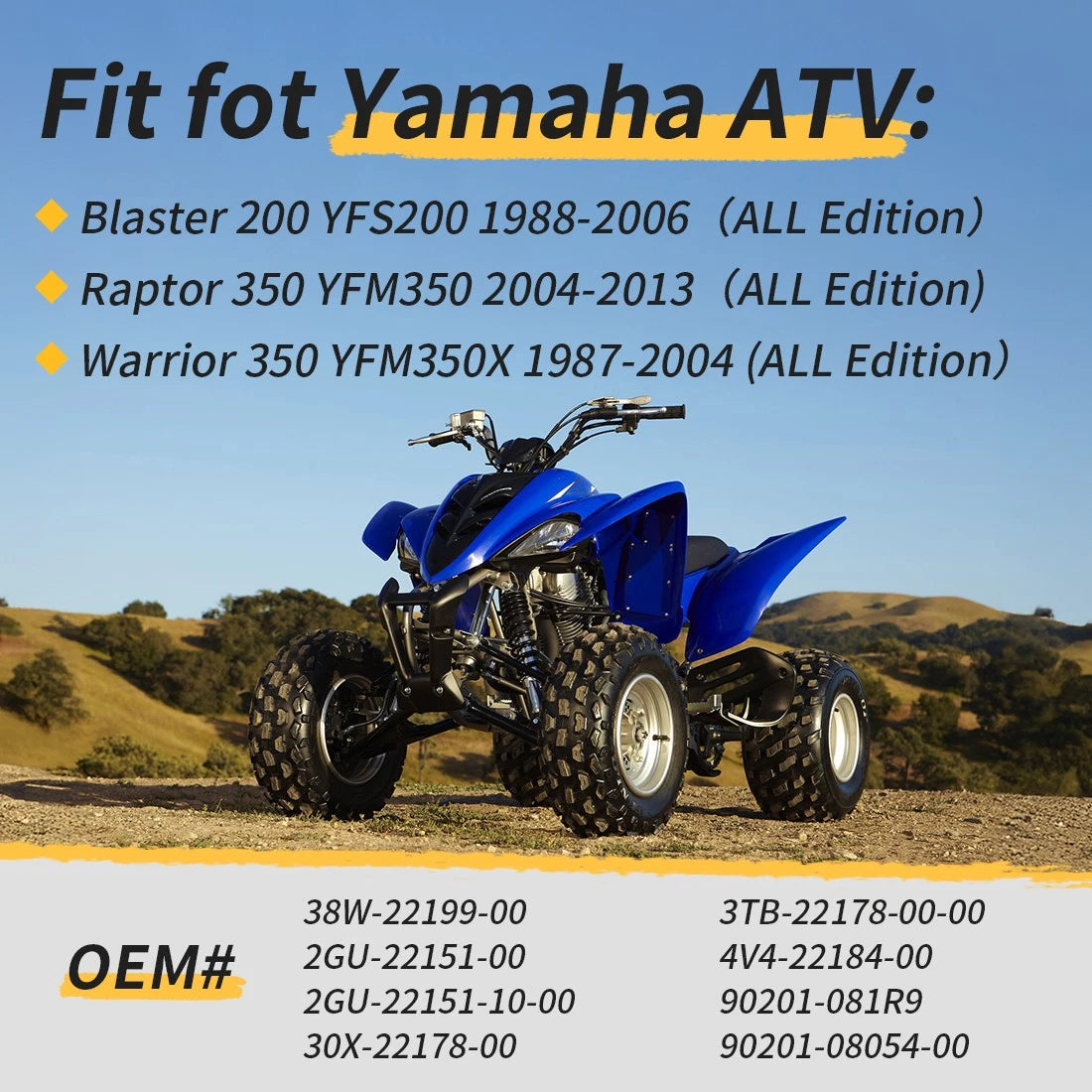 Chain Roller Support Guide Kit for Yamaha Blaster 200, Raptor 350, Warrior 350 (2000–2006)