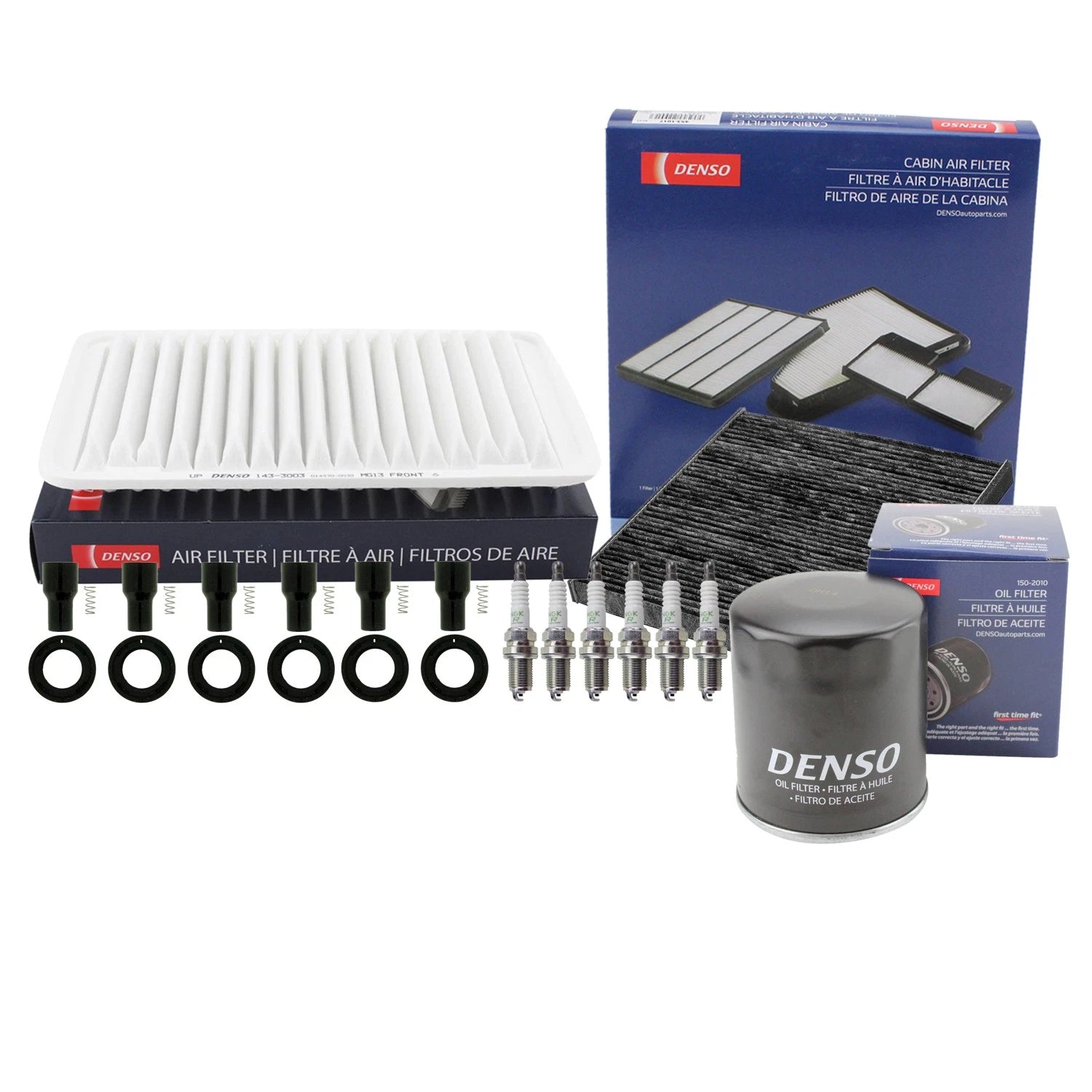 Denso Tune Up Kit with NGK 6 Spark Plugs & Boots for Camry ES300 (1997–2001)