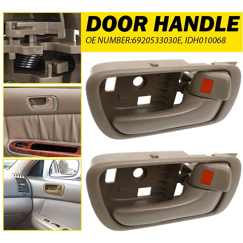 Set of 2 Inside Door Handles for Toyota Camry (2002–2006) Beige