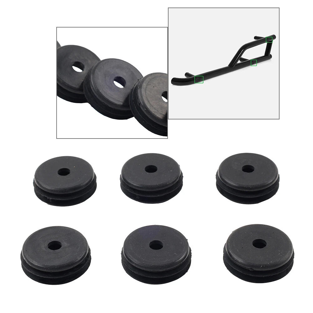 6X Black Side Nerf Bar End Cap Plug 5450653 for Polaris General 1000 (2016–2025)