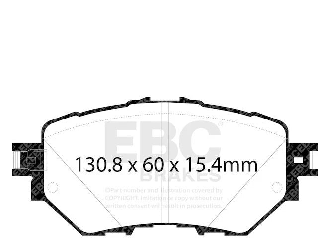Front Brake Pad Set for Mazda 3 Sport (2014–2015) NP269YQ