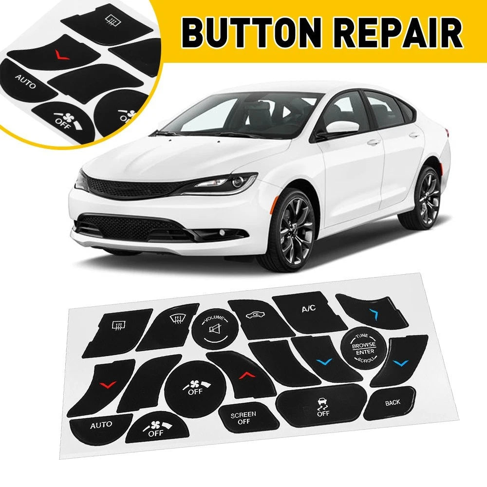 Climate Control Button Decal Sticker Protector Kit for Chrysler (EXC)