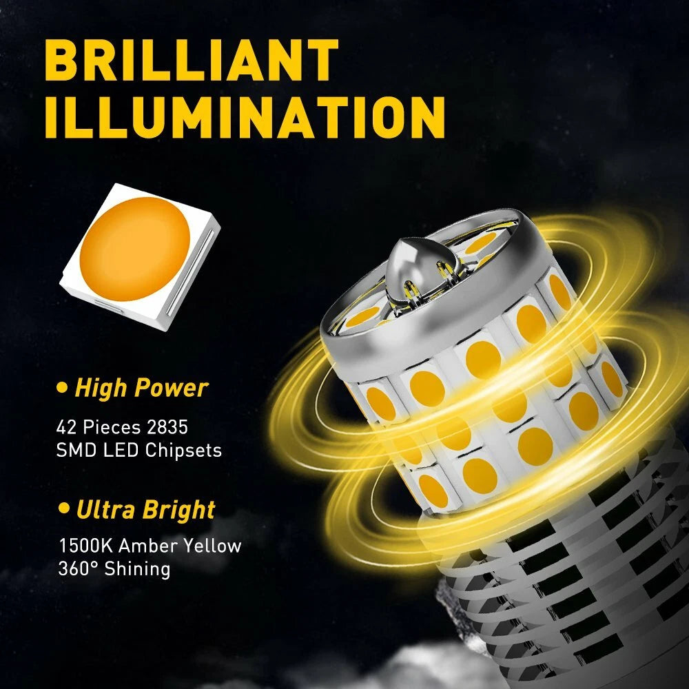Set of 4 LED Rear Turn Signal Light Bulbs