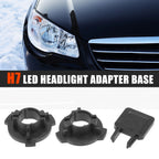 Set of 2 H7 LED Headlight Adapter Bases for Volkswagen Polo 