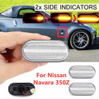 2X LED Amber Side Indicator Marker Light for Nissan 350Z Navara D40 Pathfinder