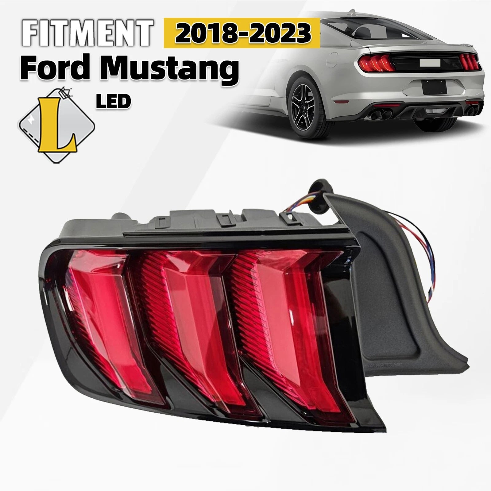 LED Tail Light Brake Lamp for Ford Mustang (2018–2023) Left Sequential Signals