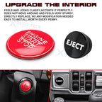 Red Alloy Engine & Black Cigarette Lighter Eject Button Trim for Lexus IS200t (2016-2019)
