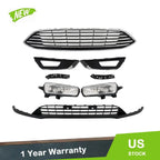 Chrome Grille Set for Ford Focus (2015–2018) with Fog Light Cutouts