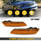 Set of 2 Amber Lens Front Fender Side Marker Lights for Chrysler Crossfire (2004–2008)