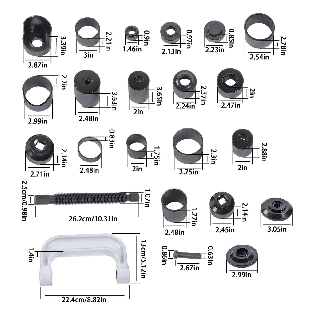 23 Piece Ball and U-Joint Service Tool Set for Automotive