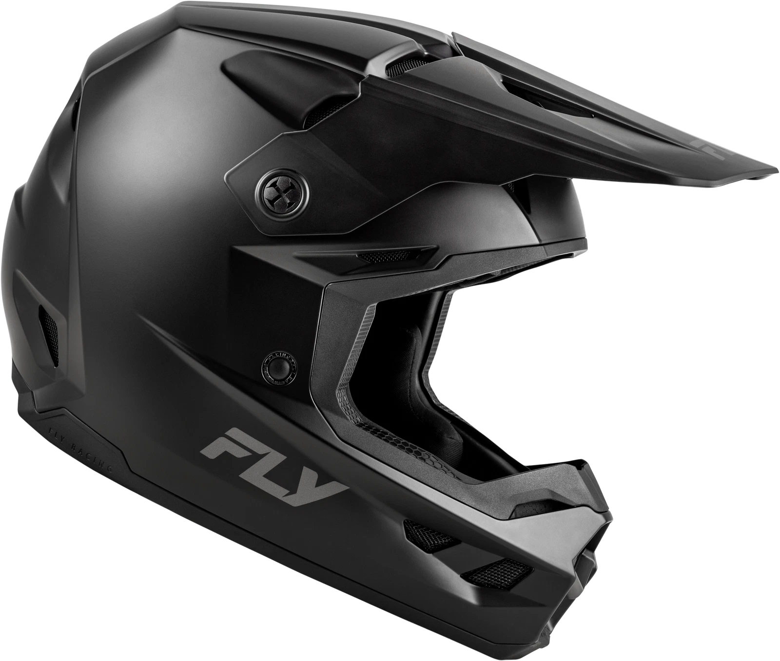 Fly Racing Kinetic Solid Full-Face Helmet for Offroad (Large, Matte Black)