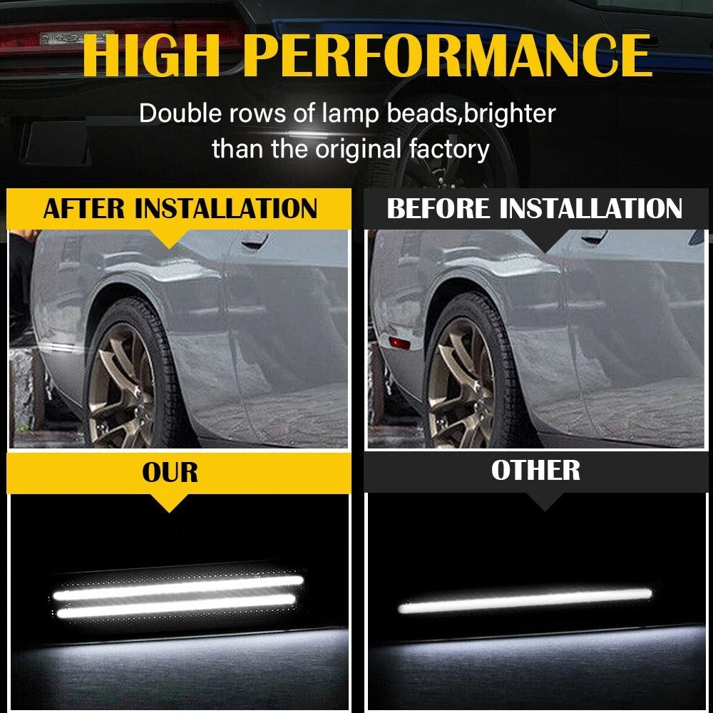 White LED Rear Bumper Side Light Marker for Dodge Charger/Challenger (2011–2014)
