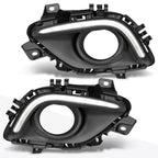 Clear Lens Front Bumper Fog Light Bezel Cover with LED DRL for Mazda 6 (2014–2016)