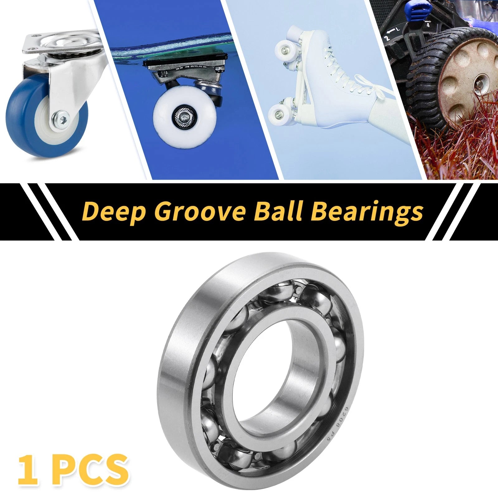 6208 Deep Groove Ball Bearing for Scooter Skateboard Wheel (40x80x18mm)