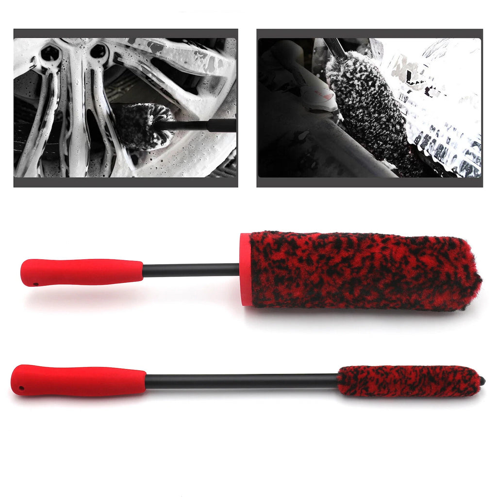 Set of 4 Soft Bristle Tire Rim Cleaning Brushes for All Cars