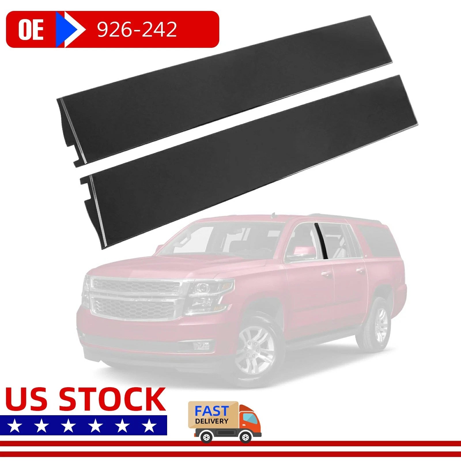 Windshield Pillar Trim for Cadillac Chevy GMC (2015–2020) 926-241 926-242