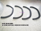 3" Matte Black Slim Fender Flares for Toyota Hilux Widebody (2018-2020)