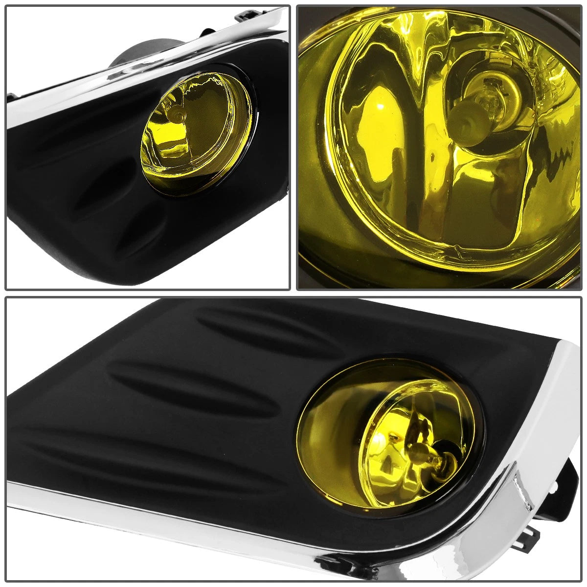 Fog Light Lamp Set for Nissan Altima (2016–2018) Amber Lens, Chrome Trim, Switch