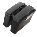 Matte Black Hard Saddlebags & Conversion Brackets for Harley Softail (1986–2017)